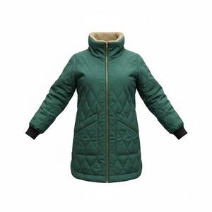 Weatherproof Vintage Green Quilted Jacket Sherpa Lined Small New w Tags